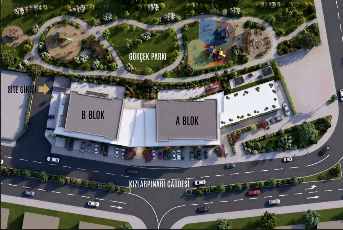 eser park sitesi üst görünüm